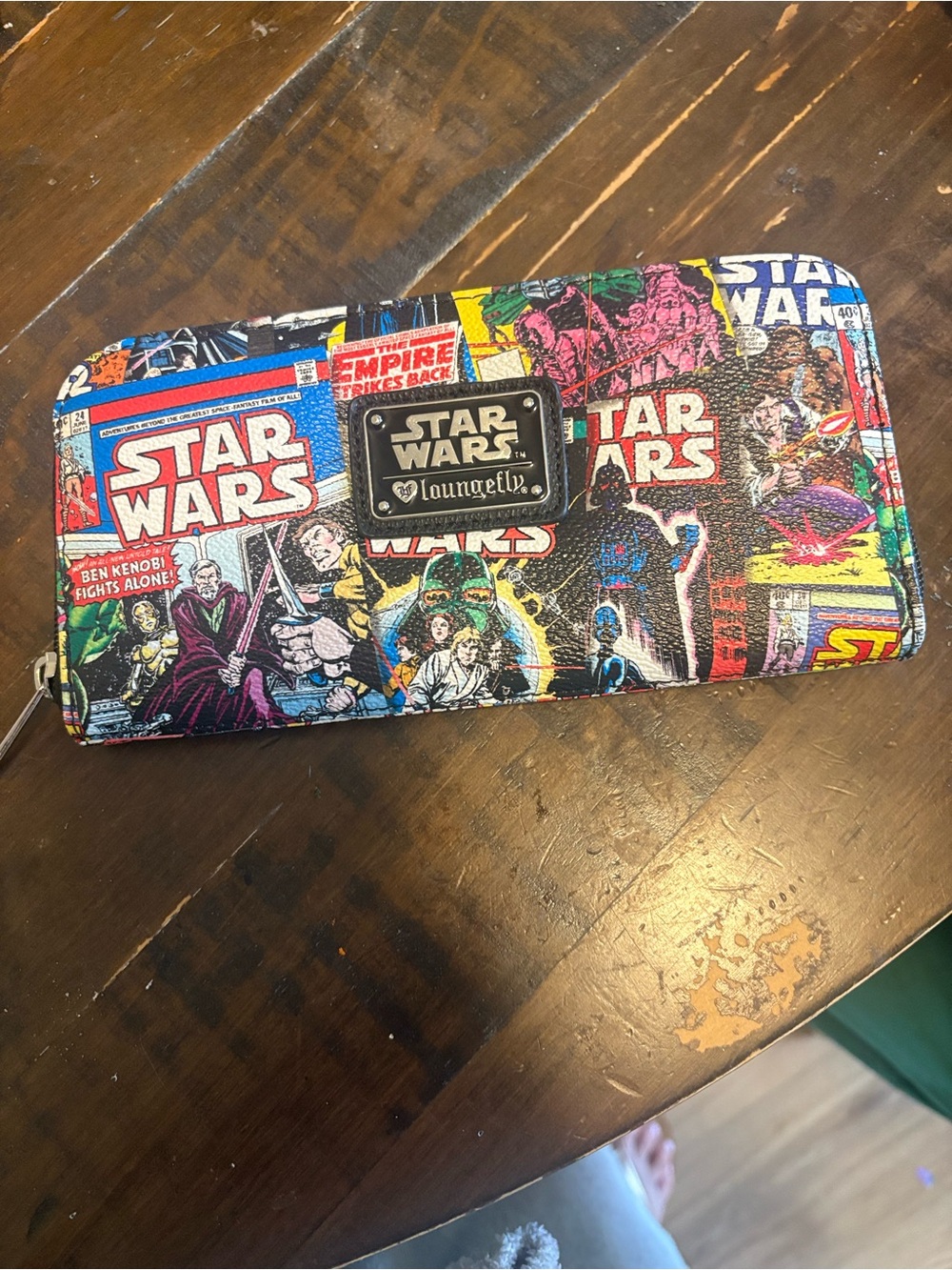 Loungefly Star Wars Comic Collage Zip Wallet in Red, Blue, Yellow, Black